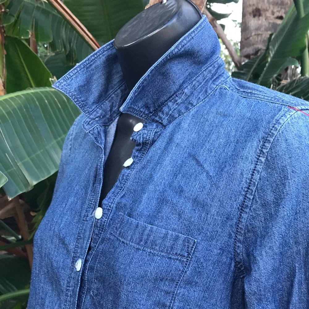 Jcrew denim chambray shirt dress